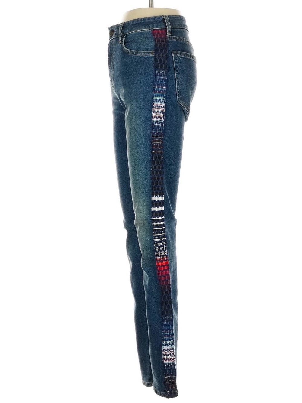 Levi's Made & Crafted 721 High Rise Skinny Jeans West Coast Blue Woven Tape Trim